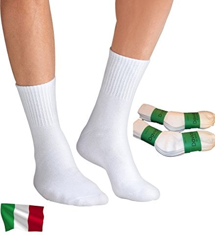 Book Cover Davido Mens Socks crew made in italy 100% cotton 8 pairs