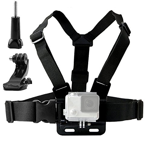 Book Cover TEKCAM Adjustable Chest Harness Mount with J Hook Compatible with Gopro Hero 7 6/AKASO/Apeman/DBPOWER/WIMIUS/Campark/VanTop/Dragon Touch 4k Action Sports Cameras Accessories (Camera Not Included)