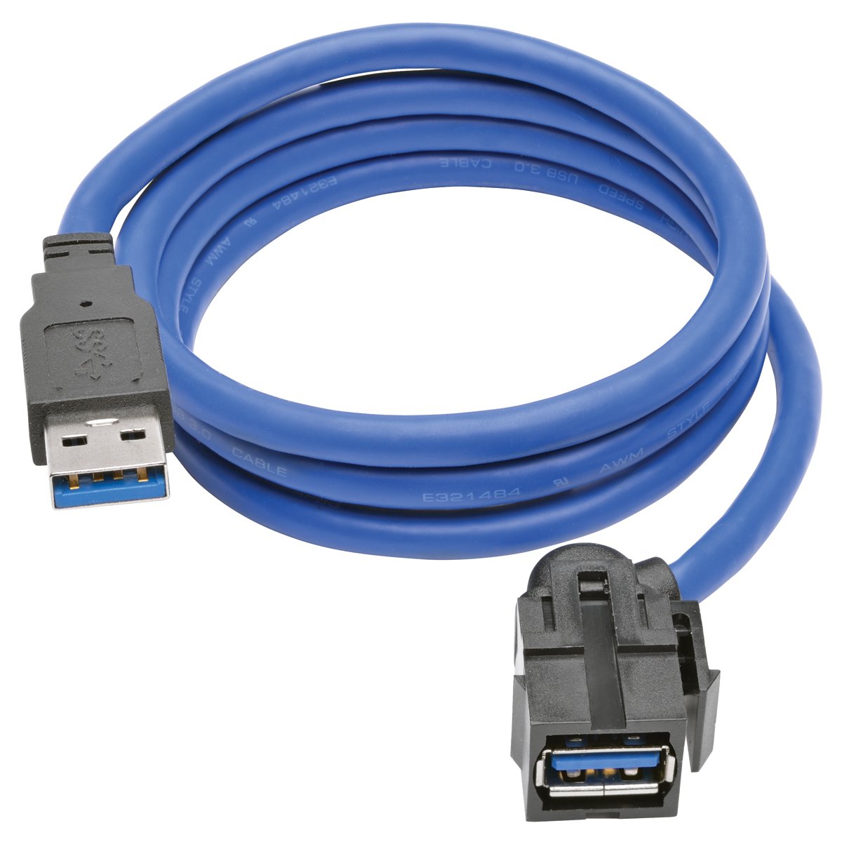 Book Cover Tripp Lite USB 3.0 SuperSpeed Keystone Jack Type-A Extension Cable (M/F), 3 ft. (U324-003-KJ)