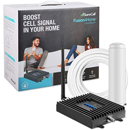 Book Cover SureCall Fusion4Home Cell Phone Signal Booster up to 2000 sq ft, Boosts 5G/4G LTE, Omni Outdoor Antenna, Home & Office Multi-User All Carrier, Verizon AT&T Sprint T-Mobile, FCC Approved, USA Company