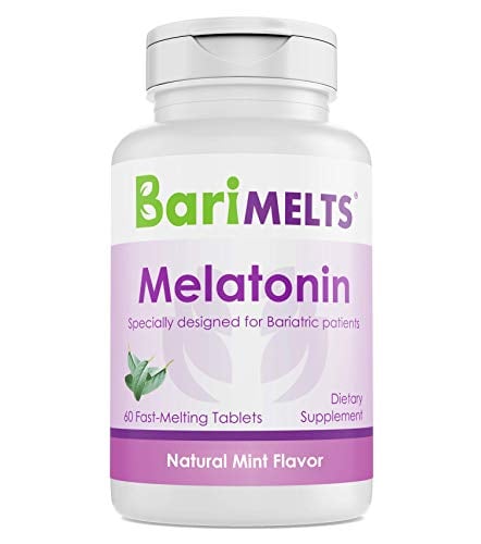 Book Cover BariMelts Melatonin, Dissolvable Bariatric Vitamins, Natural Mint Flavor, 60 Fast Melting Tablets