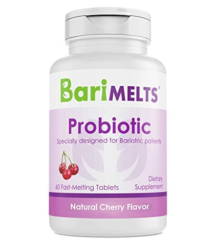 Book Cover BariMelts Probiotic, Dissolvable Bariatric Vitamins, Natural Cherry Flavor, 60 Fast Melting Tablets