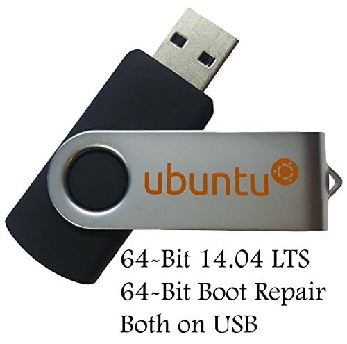 Book Cover Linux Builder, Learn How To Use Linux, Ubuntu Linux 14.04 Bootable 8GB USB Flash Drive - Includes Boot Repair and Install Guide - Better Than Windows
