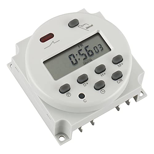 Book Cover Baomain CN101A DC 12V 16A Amps Digital LCD Power Programmable Timer Time Relay Switch Support 17-Times Daily Weekly Program