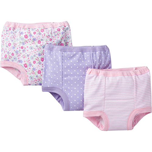 Book Cover Gerber Little Girls' 3-Pack Training Pant - Hearts