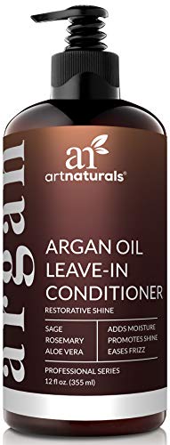 Book Cover ArtNaturals Argan Oil Leave-In Conditioner - (12 Fl Oz / 355ml) - Made with Organic and Natural Ingredients - for All Hair Types â€“ Treatment for Damaged, Dry, Color Treated and Hair Loss