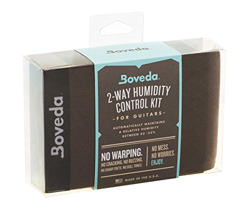 Book Cover Boveda for Music | Large Starter Kit for Humidity Control for Fretted and Bowed Wood Instruments (Acoustic Guitars and More) | Includes (4) Large Boveda 49% RH and (2) Double Fabric Holders | 1-Count