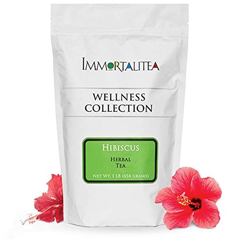 Book Cover Hibiscus Tea (1 lb.) - Roselle Whole Flower Loose Leaf Tea, Boost Your Immune System & Fight Aging with Pure Antioxidant Power of Hibiscus Flowers Tea, Caffeine-free Herbal Tea
