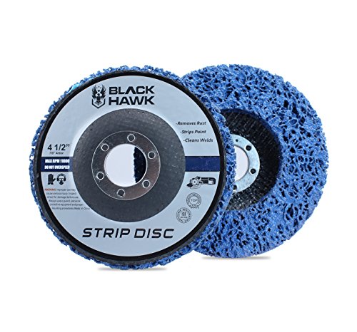 Book Cover BHA Easy Strip Discs Clean and Remove Paint, Rust and Oxidation 4-1/2” x 7/8” - 5 Pack