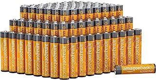 Book Cover Amazon Basics 100 Pack AAA High-Performance Alkaline Batteries, 10-Year Shelf Life, Easy to Open Value Pack