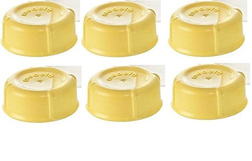 Book Cover (6) Medela Solid Lids - Yellow/ solid cap/ bottle lid/ bottle solid cap - for Medela Bottles