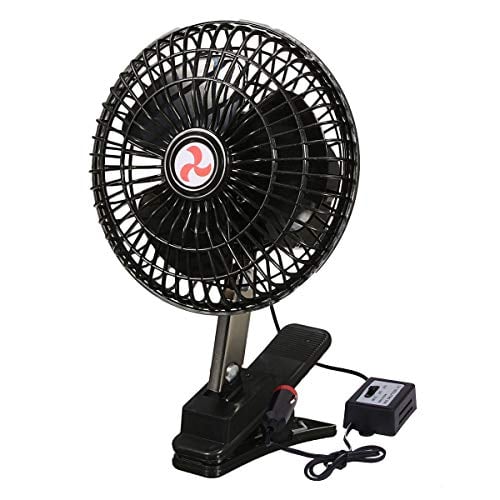 Book Cover Zone Tech 12V Oscillating Fan - Includes clamp and Screws for Easy Attachment to either the Console or Dash