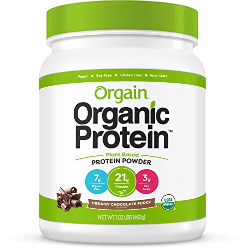 Book Cover Orgain Organic Plant Based Protein Powder, Creamy Chocolate Fudge - Vegan, Low Net Carbs, Non Dairy, Gluten Free, Lactose Free, No Sugar Added, Soy Free, Kosher, Non-GMO, 1.02 Pound