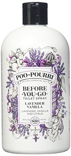 Book Cover PooPourri Lavender Vanilla Scent Refill Bottle 16 OZ (1)