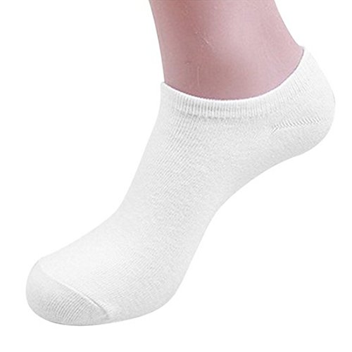 Book Cover Davido Mens socks ankle low cut made in italy100% cotton 8 pairs white size 10-13