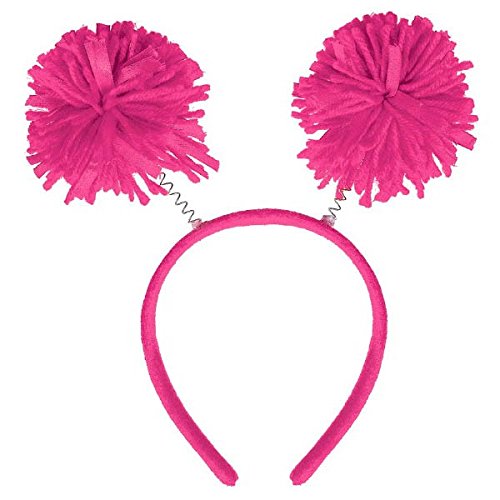 Book Cover Amscan Pom Pom Headbopper, Party Accessory, Pink