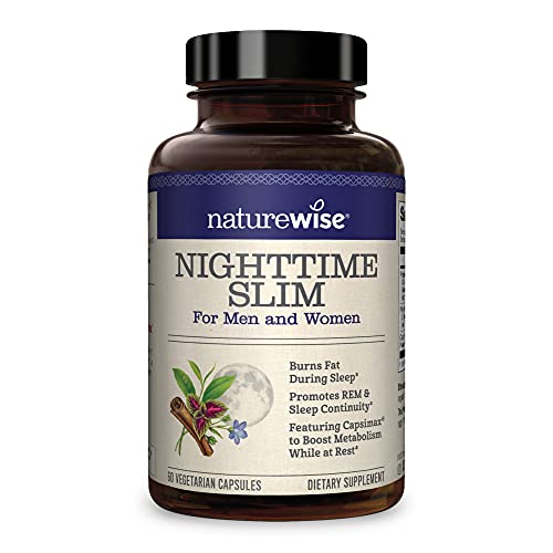 Book Cover NatureWise Nighttime Slim with Capsimax - Natural Thermogenic Green Coffee Bean & Forskolin Supports Restful Sleep, Metabolic Activity, Non-GMO, Vegetarian, Gluten Free [(1 Month Supply - 60 Count)