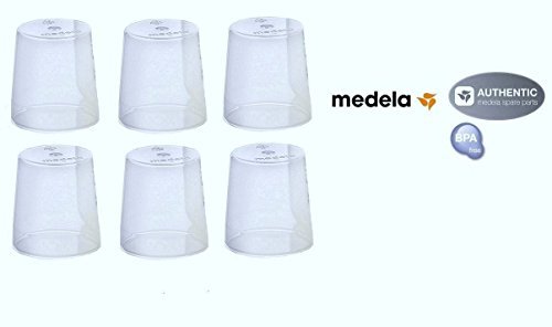 Book Cover (6) Medela Clear Travel Caps/ bottle cap/ nipple cap/ collar cap - Genuine for Use with Collar Ring - Medela Bottles