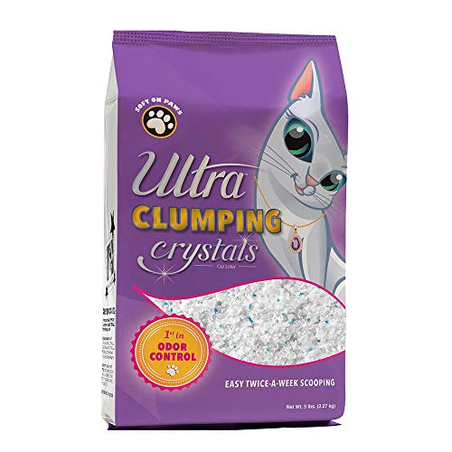 Book Cover Ultra Pet Clumping Crystal Cat Litter, White Crystals with Multicolor Crystals, 5 Lbs