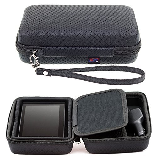 Book Cover DigichargeÂ® Black Hard Carry Case For Garmin Drive 60LM 61 LMT-S DriveSmart 65 60LM 61 LMT-S Fleet 660 670V 670 Camper 660LMT-D With Accessory Storage and Lanyard