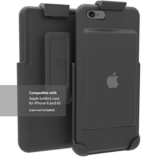 Book Cover Encased Belt Clip Holster - Compatible w/Apple Smart Battery Case - iPhone 6 / iPhone 6S 4.7
