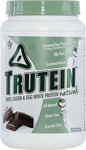 Book Cover Body Nutrition Protein Powder - Trutein Naturals Dark Chocolate 2lb Whey, Casein & Egg White - Natural Low Carb Keto Friendly Drink - Lean Muscle Builder, Weight Loss, Workout, Recovery