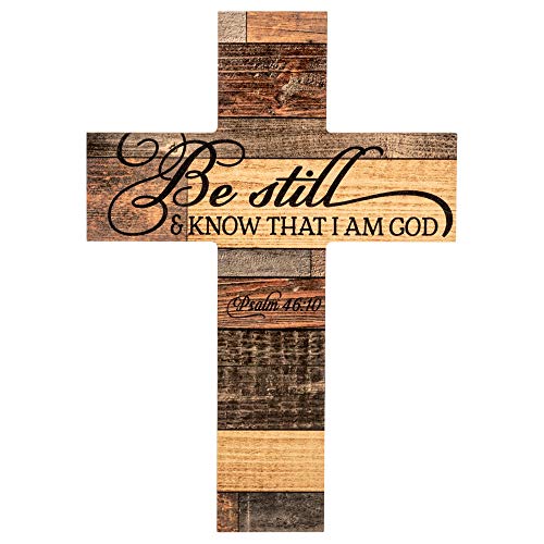 Book Cover P. Graham Dunn Be Still & Know That I Am God Multicolor 12 x 9 Wood Wall Art Cross Plaque