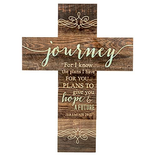 Book Cover P. Graham Dunn Journey Jeremiah 29:11 Rustic Dark 14 x 10 Wood Wall Art Cross Plaque