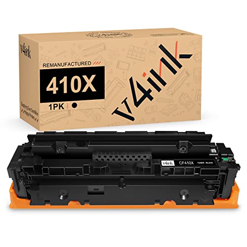 Book Cover v4ink Remanufactured 410X Toner Cartridge Replacement for HP 410A 410X CF410X CF410A Black High Yield Toner for HP Color Pro MFP M477fnw M477fdw M477fdn M452dn M452dw M452nw M377dw M452 M477 Printer
