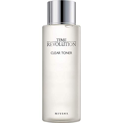 Book Cover MISSHA Time Revolution Clear Toner 250ml-Gentle and refreshing wipe off type Clear Toner hydrates, soothes, and helps eliminate pores, impurities, and dead skin cells.