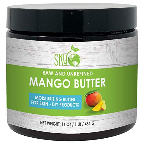 Book Cover Mango Butter (16oz) 100% Pure Raw Unrefined Natural Mango Butter-Skin Nourishing Moisturizing & Healing for Dry Skin Hair Shine - For Skin Care Hair Care & DIY- Made in USA
