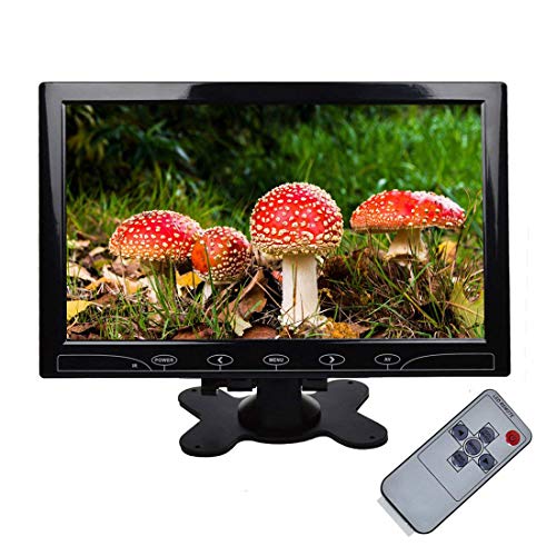 Book Cover TOGUARD 10.1 inch Ultrathin CCTV Security Monitor HD 1024x600 TFT LCD Color Display Screen with HDMI VGA AV Input, Built-in Speaker, Touch Keys, Remote Control for Raspberry Pi Computer Use
