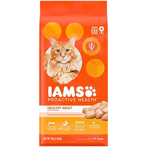 Book Cover IAMS PROACTIVE HEALTH Adult Original With Chicken Dry Cat Food 16 Pounds