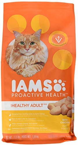 Book Cover Iams Proactive Health Healthy Adult Dry Cat Food With Chicken, 3.5 Lb. Bag