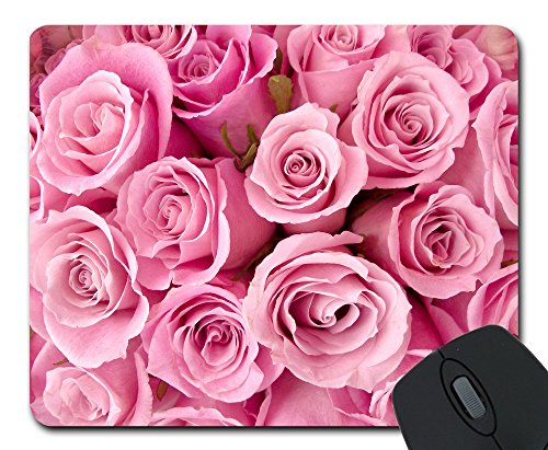 Book Cover Pink Rose Rectangle Non-Slip Rubber Mouse Pad Mousepad Mat