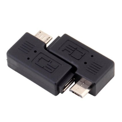 Book Cover Inovat 1 Pair Right Left Angle Micro USB Male 90 Degree USB Male to Micro Female Plug Adapters
