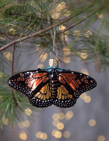 Book Cover Gardener's Supply Company Monarch Butterfly Glass Ornament
