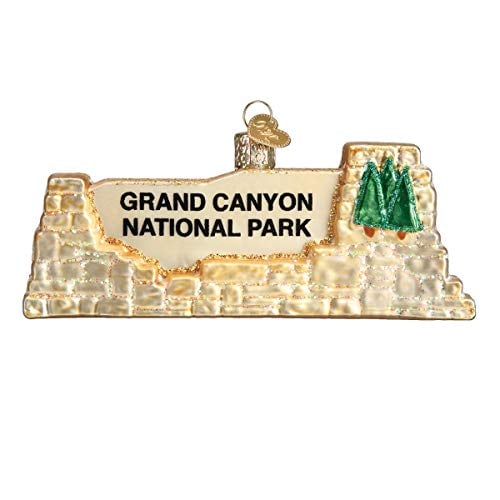 Book Cover Old World Christmas National Parks Glass Blown Ornaments for Christmas Tree Grand Canyon