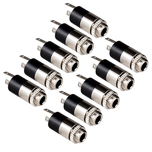 Book Cover brogtrol 3.5mm Stereo Panel Mount Jack Connector 10Pack