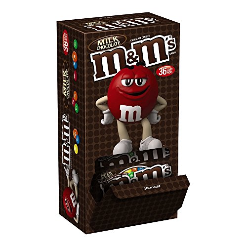 Book Cover M&M'S Milk Chocolate Candy Singles Size 1.69-Ounce Pouch 36-Count Box