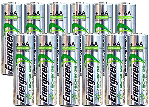 Book Cover Energizer AA Rechargeable batteries NiMH 2300 mAh 1.2V NH15-12 Count