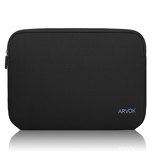 Book Cover Arvok 17-17.3 Inch Laptop Sleeve Multi-Color & Size Choices Case/Water-Resistant Neoprene Notebook Computer Pocket Tablet Briefcase Carrying Bag/Pouch Skin Cover for Acer/Asus/Dell/Lenovo, Black