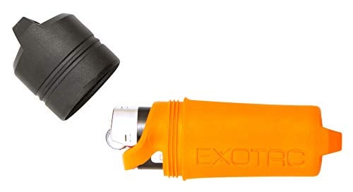 Book Cover Exotac- fireSLEEVE Waterproof Lighter Holder Case No Lighter Included (Orange)