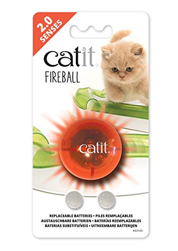 Book Cover Catit 2.0 Senses Fireball Light Up Ball Toy for Cats, for use with the Senses Circuits
