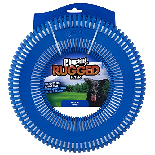 Book Cover Chuckit! Rugged Flyer Dog Toy, Medium, Assorted Colors