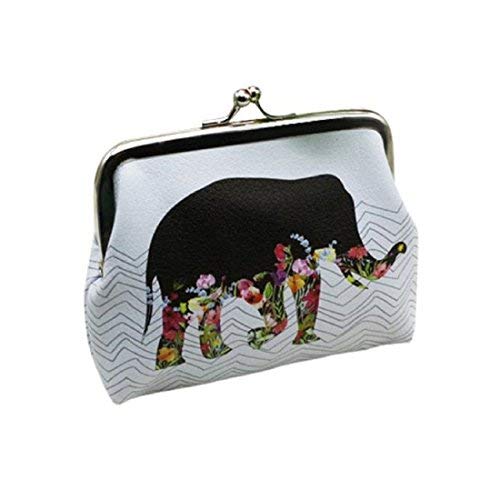 Book Cover Wallet,toraway Lady Retro Vintage Small Hasp Coin Purse Wallet PU Leather Clutch Bag (White)