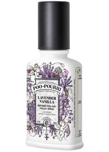 Book Cover Poo-Pourri Go Toilet Spray Bottle, 4 oz, Lavender Vanilla