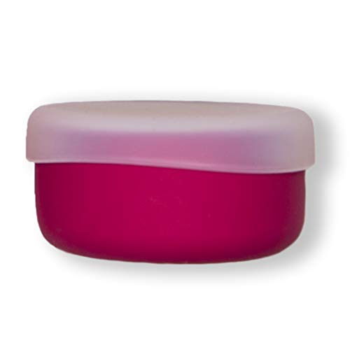 Book Cover Modern Twist Snack Set 100% Food-Grade Silicone, Waterproof and Reusable Bowl for Snacking, Pink