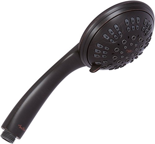 Book Cover Aqua Elegante 6 Function Handheld Shower Head - Best High Pressure, Adjustable Hand Held Showerhead - Oil-Rubbed Bronze