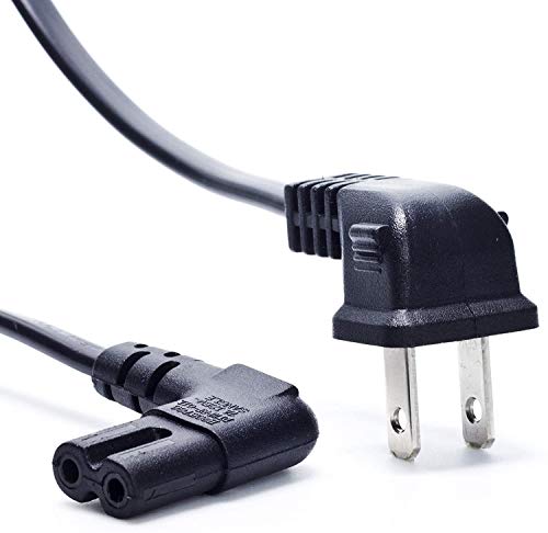 Book Cover NEW 12 foot 12ft TV AC Replacement Power Cord for Samsung PN 3903-000853 3903-000599 90° Angled 2 prong Figure 8